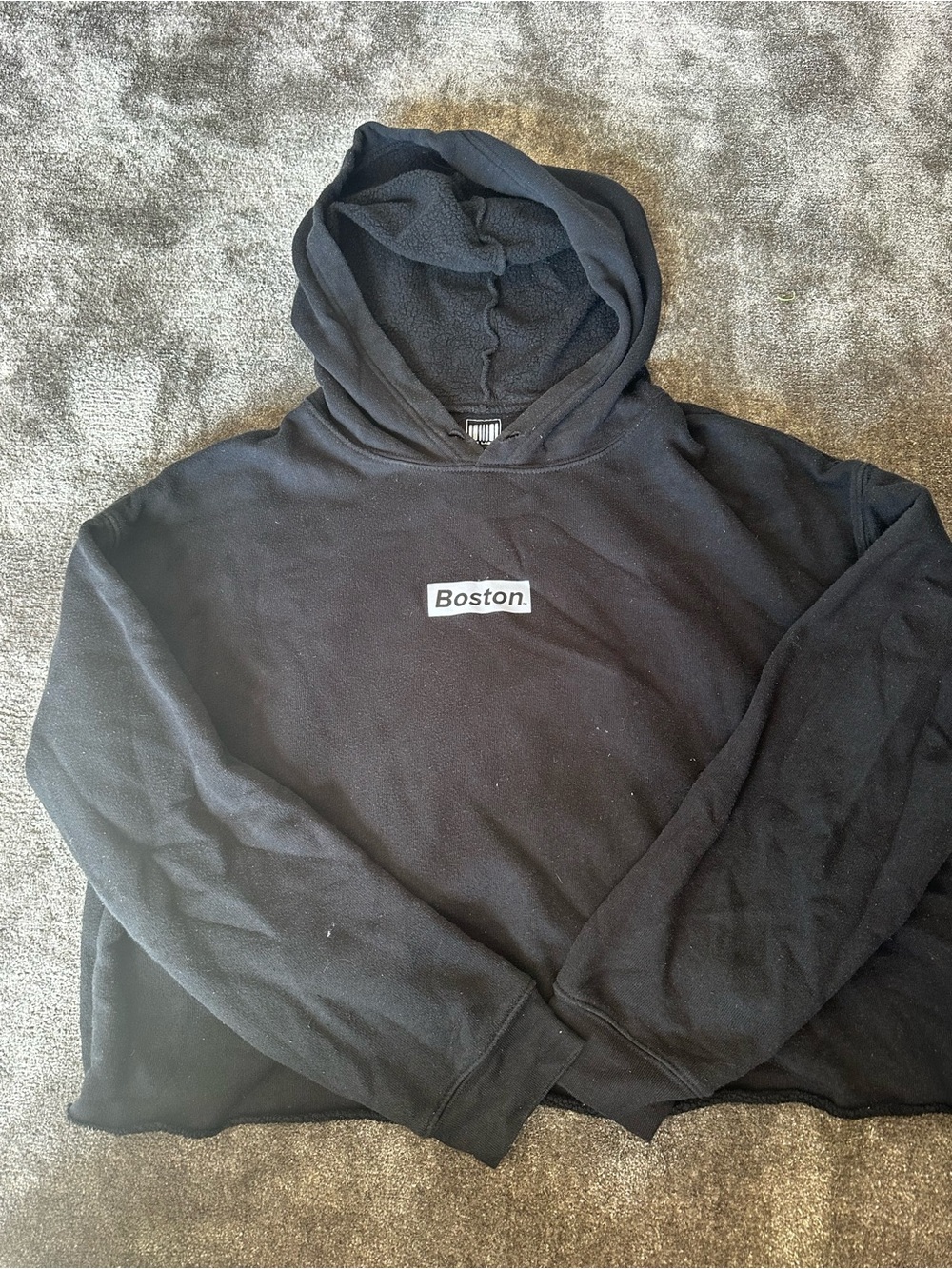 Boston Graphic Black Hoodie